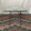 Small Wrought Iron Glass Top Floral Table
