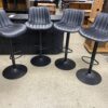 YOUNIKE Modern Leather Swivel Barstools (Set of 4)