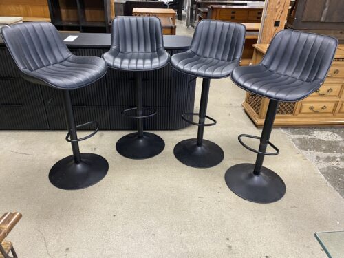 YOUNIKE Modern Leather Swivel Barstools (Set of 4)