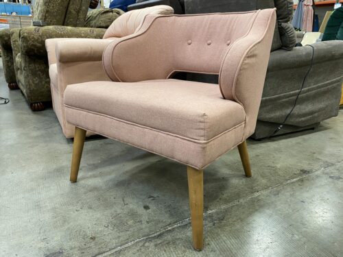 WORLD MARKET MCM Tyley Pink Upholstered Accent Chair