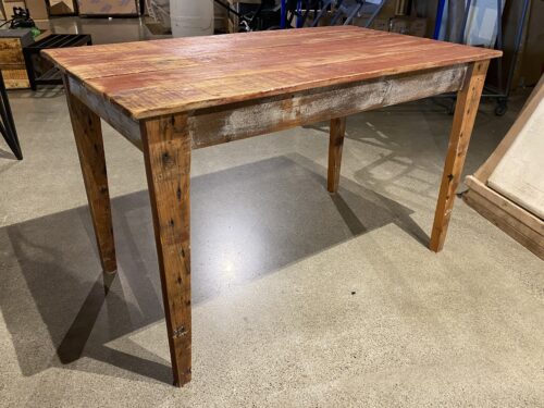 Sturdy Rustic Wood-Solids Shop Table
