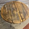 Rustic Branded Hairpin Leg Table