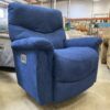 LA-Z-BOY James Dark Blue Swivel Rocking Power Recliner