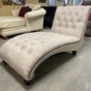 Tufted Chaise Lounge w/ Grey Lining