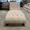 Tufted Chaise Lounge w/ Grey Lining