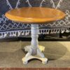 Refined Country Rustic 2-Tone Pedestal Table