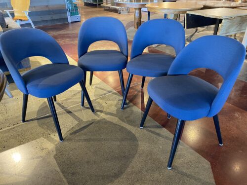 TARGET Blue Modern MCM Dining Chair Quartet (Set of 4)