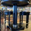 Black on Black Tall 4-Seater Dining Set w/ Swivel Stools