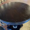 Black on Black Tall 4-Seater Dining Set w/ Swivel Stools