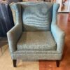 Teal Textured Wingback Armchair