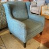 Teal Textured Wingback Armchair