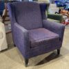 Purple Textured Wingback Armchair