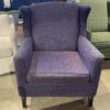 Purple Textured Wingback Armchair
