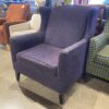 Purple Textured Wingback Armchair