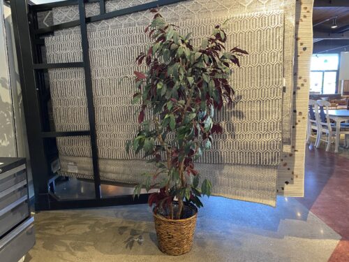 Tall 2-Tone Faux Tree in Woven Backet