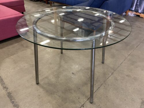 IKEA Salmi Round Glass Dining Table