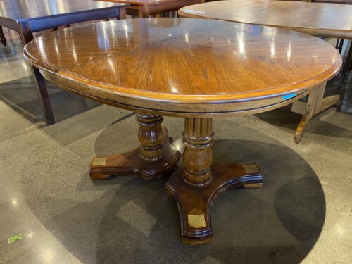 Stately Oval Double Pedestal Dining Table