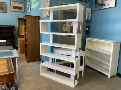 BAXTON STUDIO Barnes White 6-Shelf Bookcase