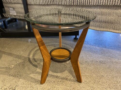 Space Needle Glass Top Side Table