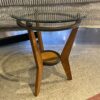 Space Needle Glass Top Side Table