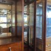 Glossy Brown 2Pc. Glass Shelf Display Hutch