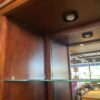 Glossy Brown 2Pc. Glass Shelf Display Hutch
