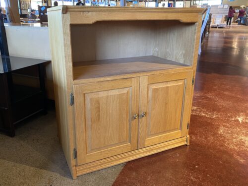 Stout & Sturdy Blonde Storage Cabinet w/ Cubby Shelf