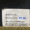 ARTICLE Green Woven 3 Seater Sofa