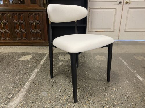 RESTORATION HARDWARE Arno Fabric Dining Side Chair w/Black Legs