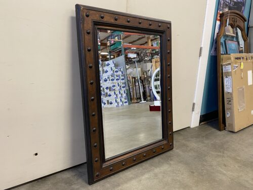 ALLEN & ROTH Uttermost Weathered Brown Riveted Mirror
