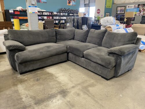 Graphite Plush Adrian 2-Piece Sectional