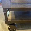Rustic Industrial Lift Top Storage Coffee Table on Wheels