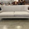 Greige Woven Curved Back Sofa
