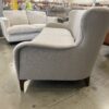 Greige Woven Curved Back Sofa