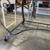 Wood Office Desk with Metal Base and Matching Chair