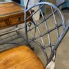 Wood Office Desk with Metal Base and Matching Chair
