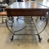 Wood Office Desk with Metal Base and Matching Chair