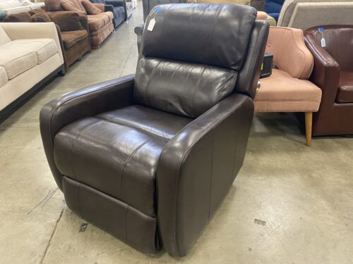 Dark Brown Leather Electric Rocking Recliner