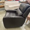Dark Brown Leather Electric Rocking Recliner