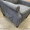 Grey Wingback Studded Recliner with Massage and Heat