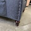 Grey Wingback Studded Recliner with Massage and Heat