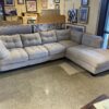 Grey Tufted L Shaped Sectional Couch
