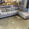 Grey Tufted L Shaped Sectional Couch