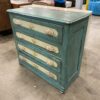 Vintage Green Dresser with Floral Detail