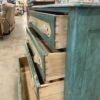 Vintage Green Dresser with Floral Detail