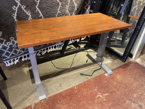 48 Inch Standing Desk with Natural Wood Top