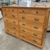 Cherry Stained 12 Drawer Dresser with Support Handles