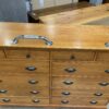 Cherry Stained 12 Drawer Dresser with Support Handles
