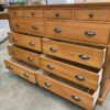 Cherry Stained 12 Drawer Dresser with Support Handles