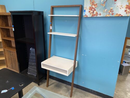 WEST ELM Leaning Bookcase with Desk
